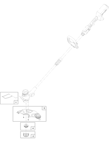 13in Cordless Single-Line String Trimmer Assembly Diagram and Parts List for 51673 (320000001 - 320999999)(2020) Lawn Boy Leaf Blower / Vacuum